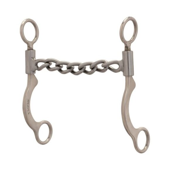 Weaver Leather Pro Series Short 6-1/2" Cheek Sweet Iron Chain Bit - Picture 1 of 4